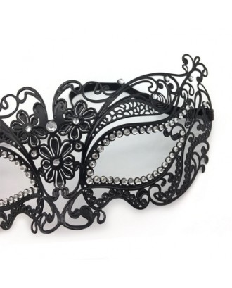 Halloween Masquerade  for beauty Women Metal Mask Shiny  Rhinestone Eye Mask