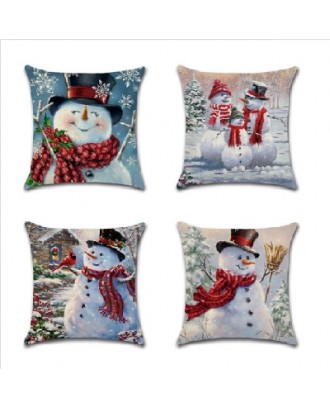 Merry Christmas Pillow Cover Sofa Cushion Cover Pillowcase Decorative Pillows