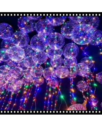 Powered By Button Batteries Led Balloon Air Balloon String Lights Round Bubble Helium Balloons Kids 