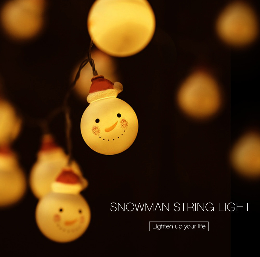 1.2M 10 LEDs Snowman Light String Lamp for Christmas Home Party